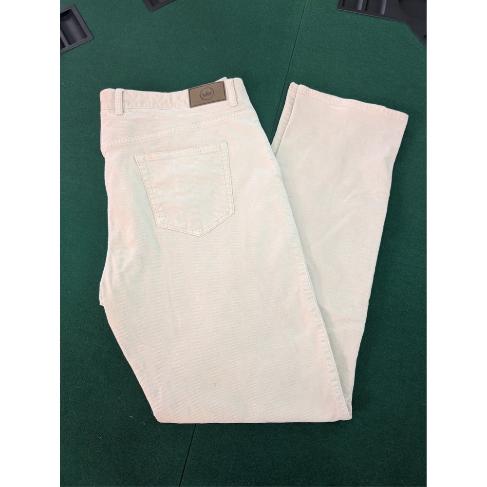 Peter Millar Corduroy Pants Mens 38x30 Tan Straight Fit Casual Golf